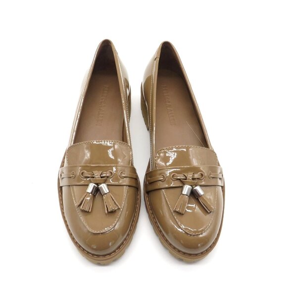 Rebecca Allen Women's Patent Leather Nude Loafers Tassels Chunky Sole Size 6.5 N - Picture 2 of 7